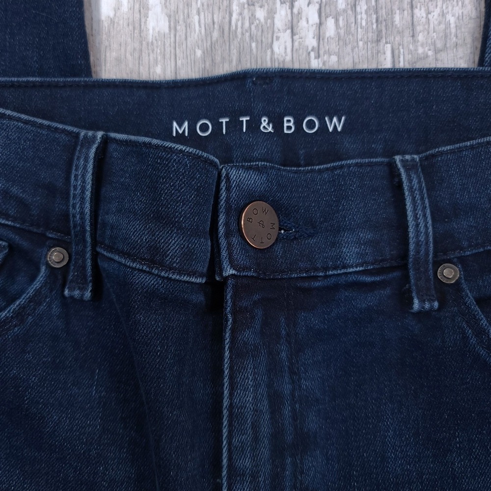 Mott & Bow High Rise Skinny Jeans Womens 28x30 Dark Indigo Blue Stretch Pants - Picture 6 of 9